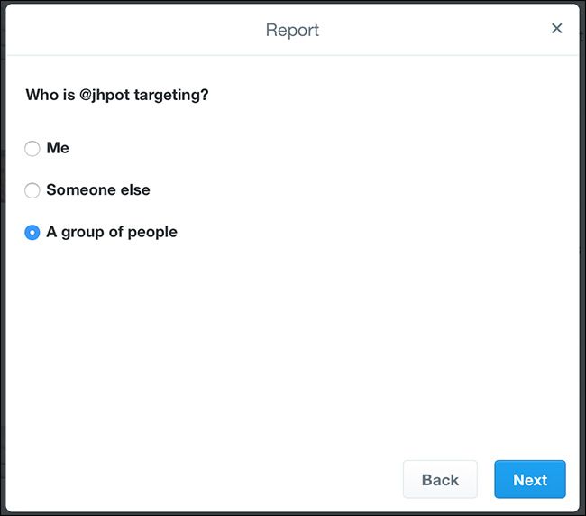 Указание цели твита