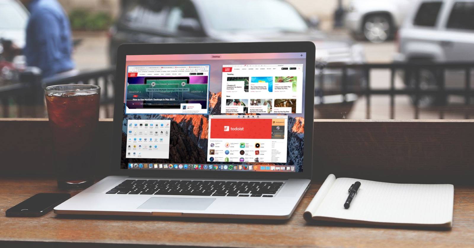 Увеличить пространство экрана на Mac