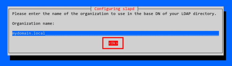 Настройка имени организации OpenLDAP