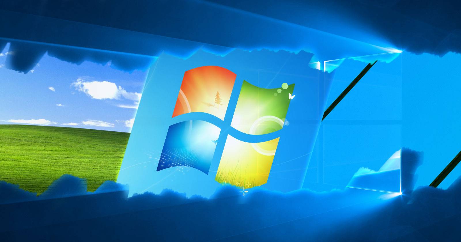 Компьютер с логотипом Windows: включение обновлений и безопасность