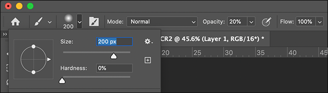 configuring brush tool