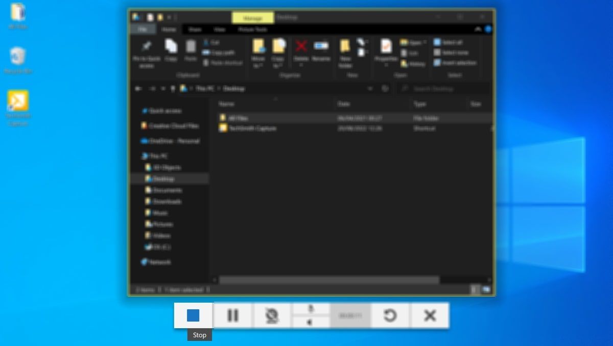 Кнопка остановки записи TechSmith
