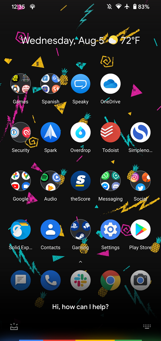 Открыть Google Assistant