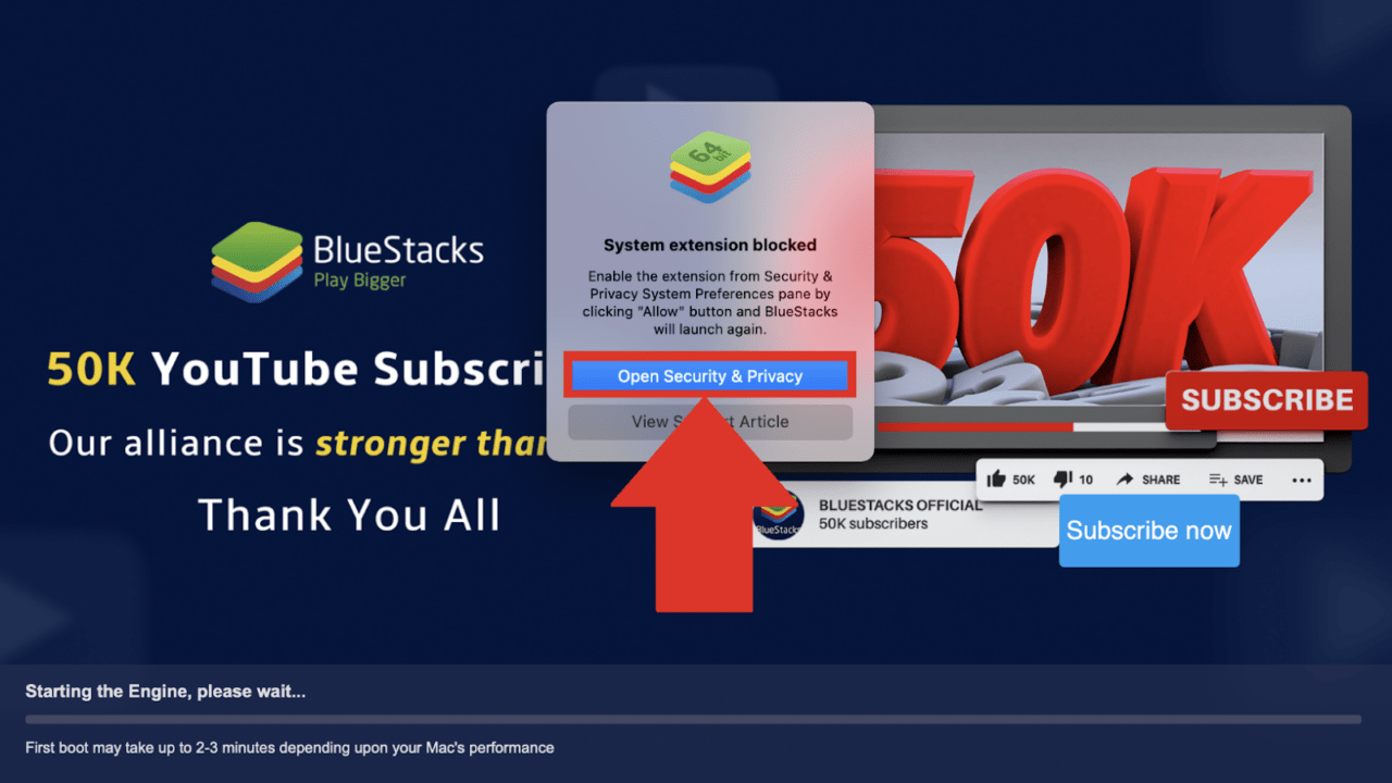 Параметры безопасности для BlueStacks X