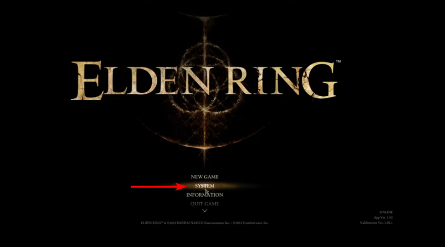 Меню настроек игры Elden Ring — раздел System