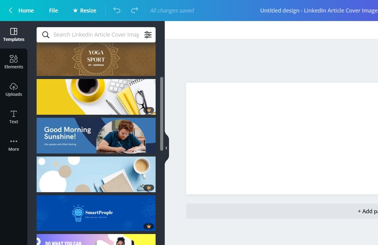 Шаблоны в библиотеке Canva