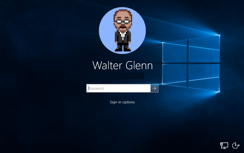 Экран входа Windows без кнопки выключения