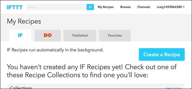 Поиск сервиса Ring в IFTTT