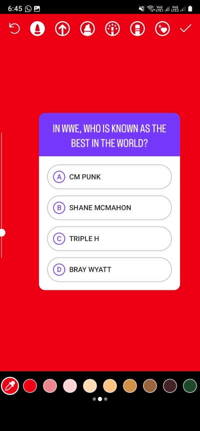 Результат изменения цвета фона истории