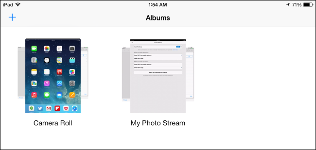 Иконка потока фото iOS и папка Камера