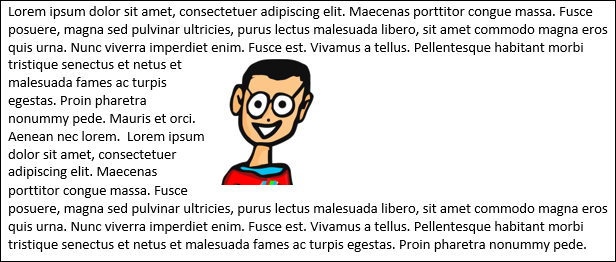 Обтекание: только слева — пример