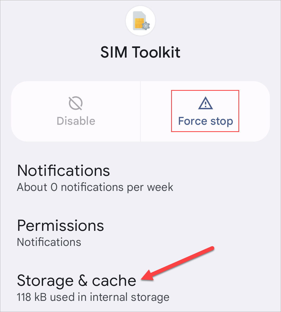 Системное приложение SIM Toolkit в списке приложений Android