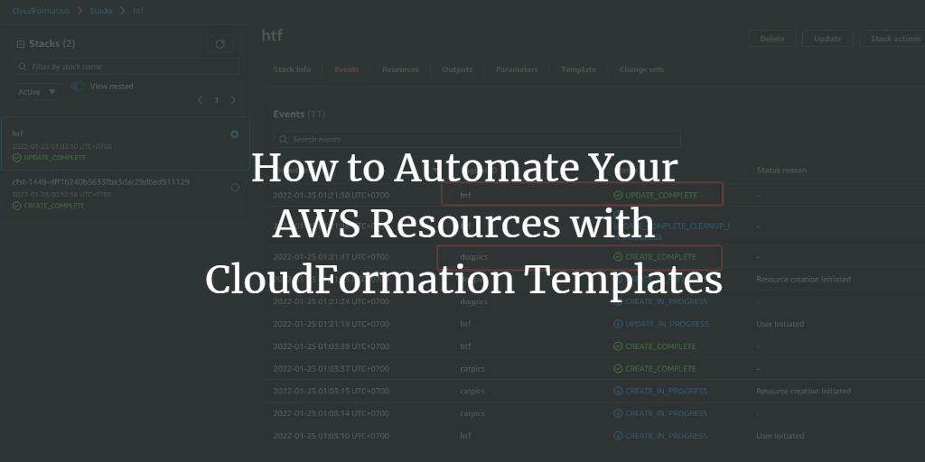 AWS CloudFormation — создание и управление стеками