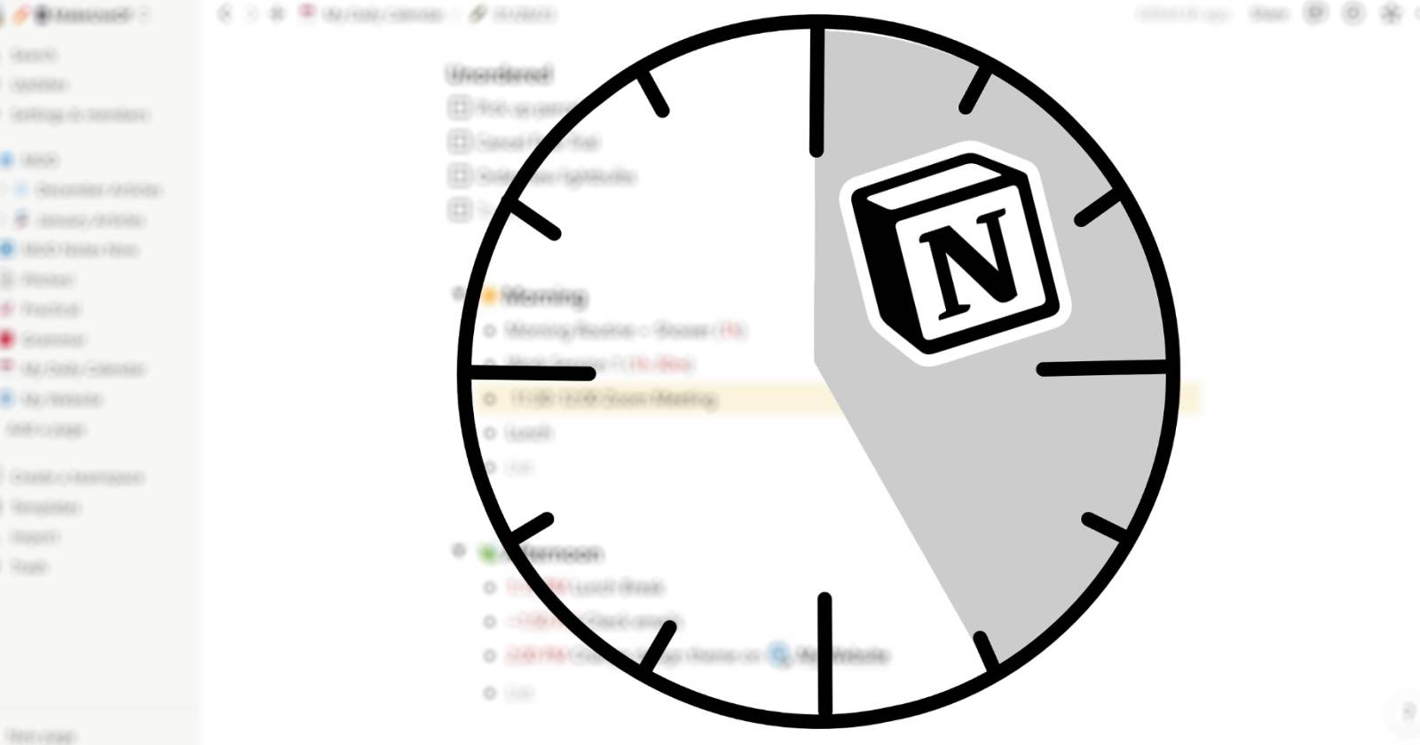 Notion Scheduled on Clock Face 