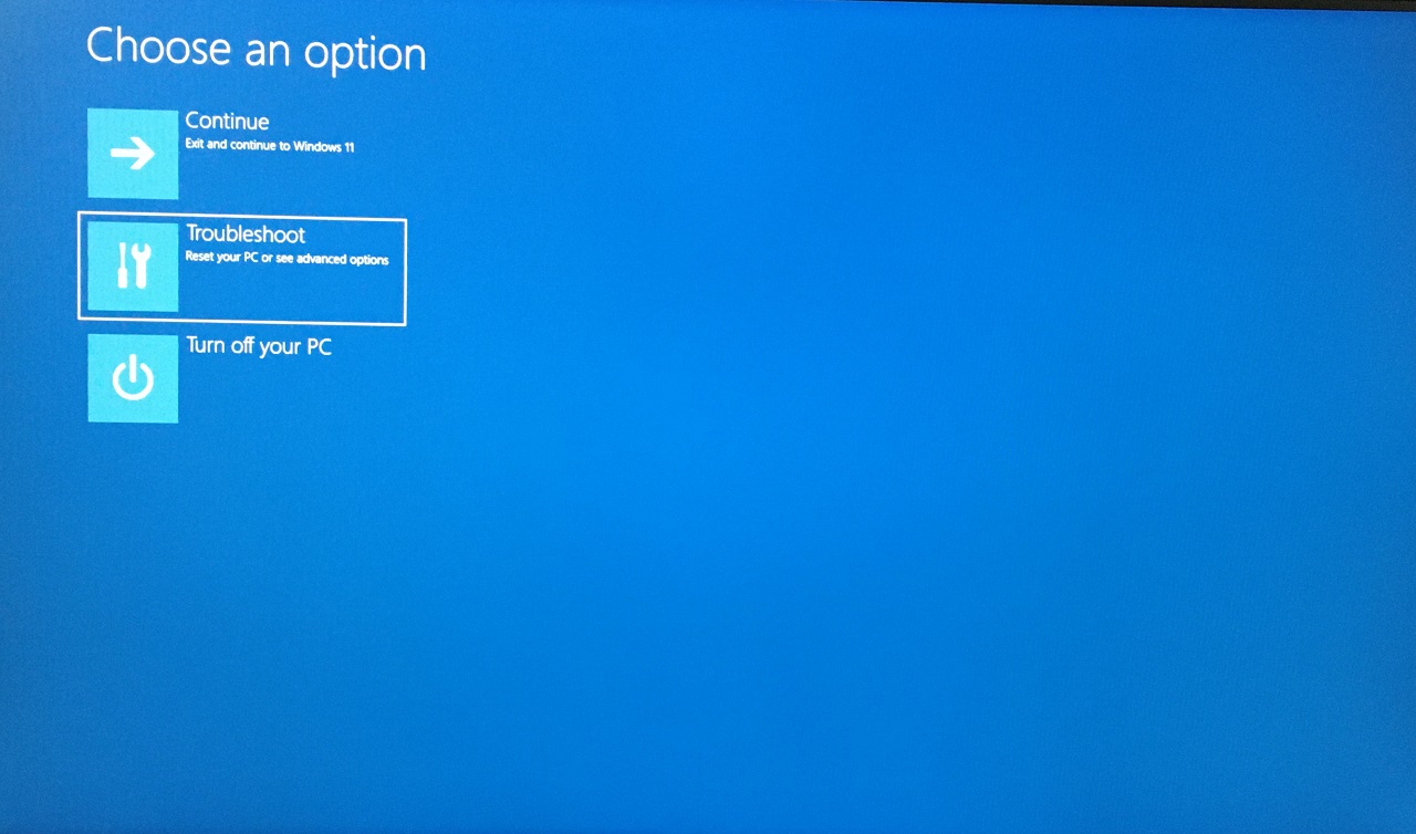 5 - Choose Troubleshoot