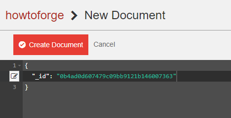 Окно создания нового документа в CouchDB