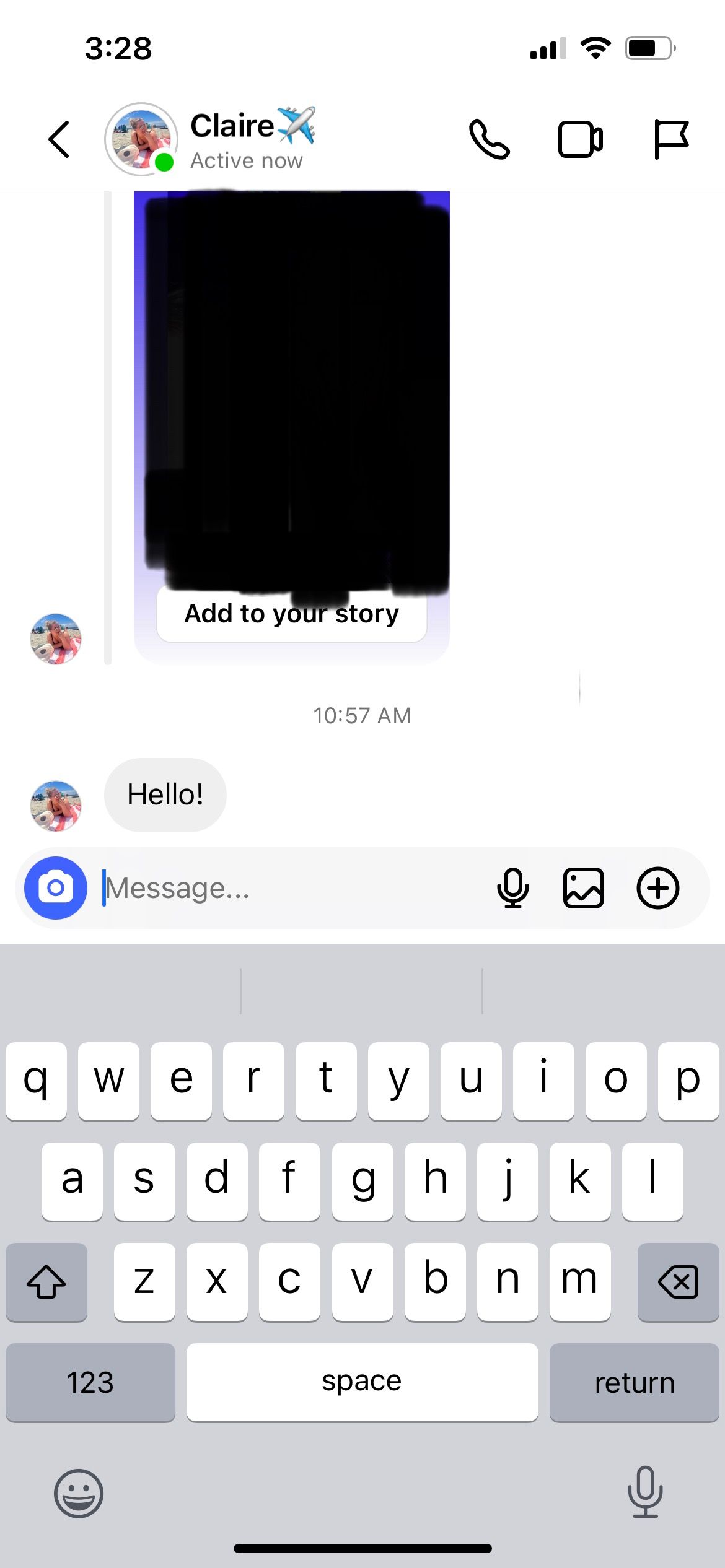 Экран Direct Instagram