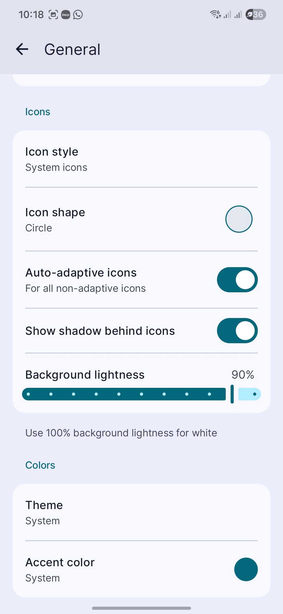 The Icon settings in Lawnchair launcher.-1