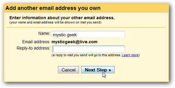 Настройка имени и ответа