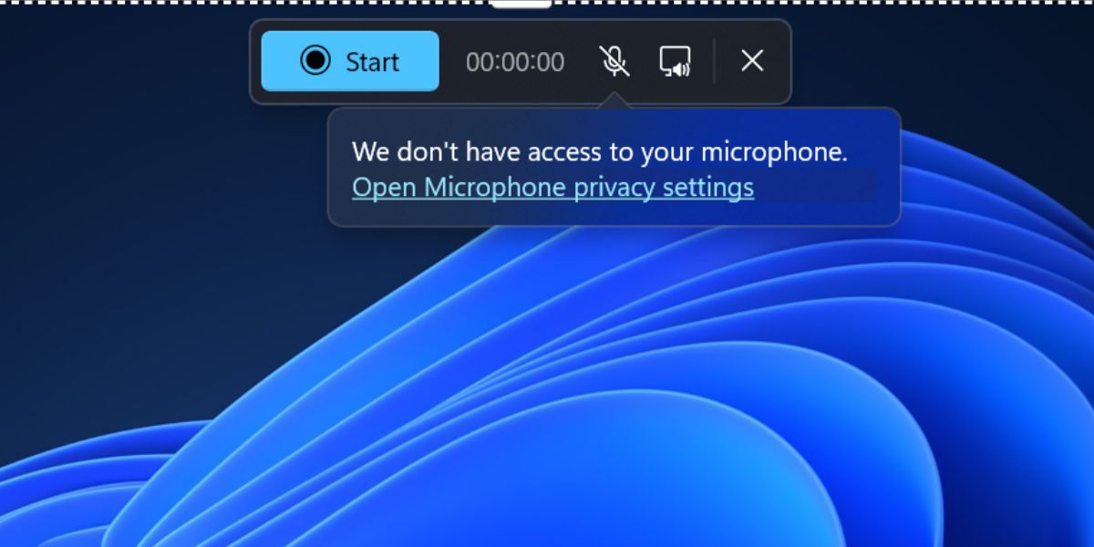 Настройка разрешений микрофона в Snipping Tool