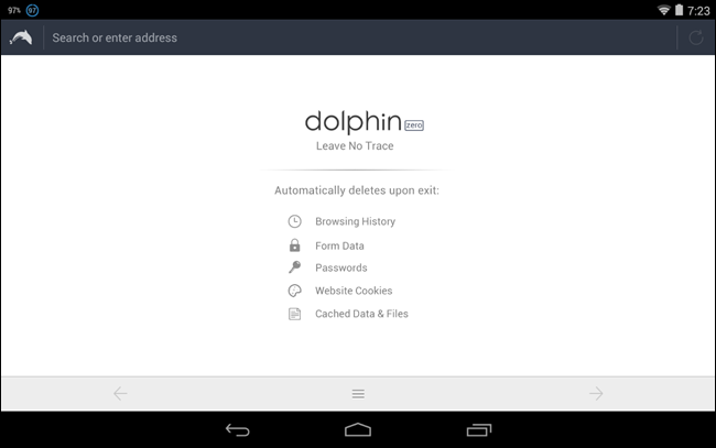 Иллюстрация: основное окно Dolphin Zero с информацией об очистке