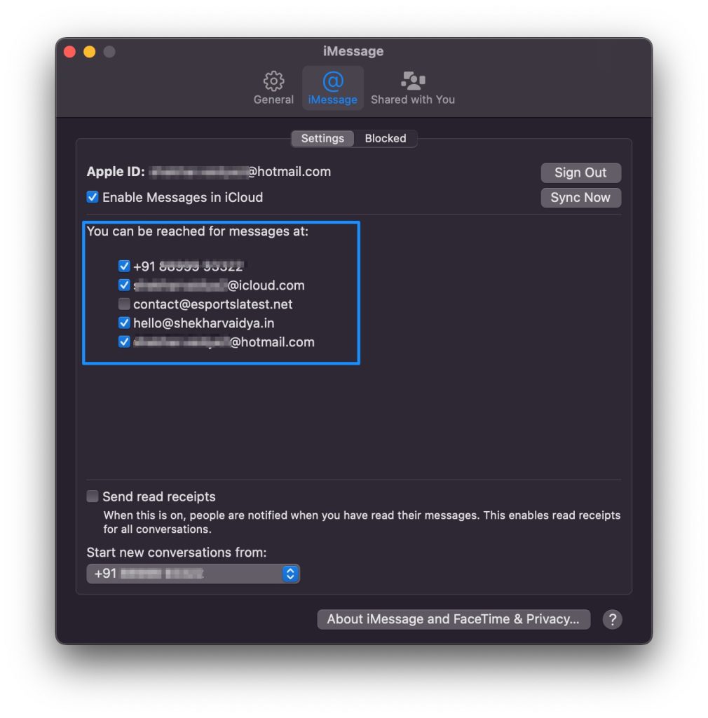 iMessage Not Syncing on Mac