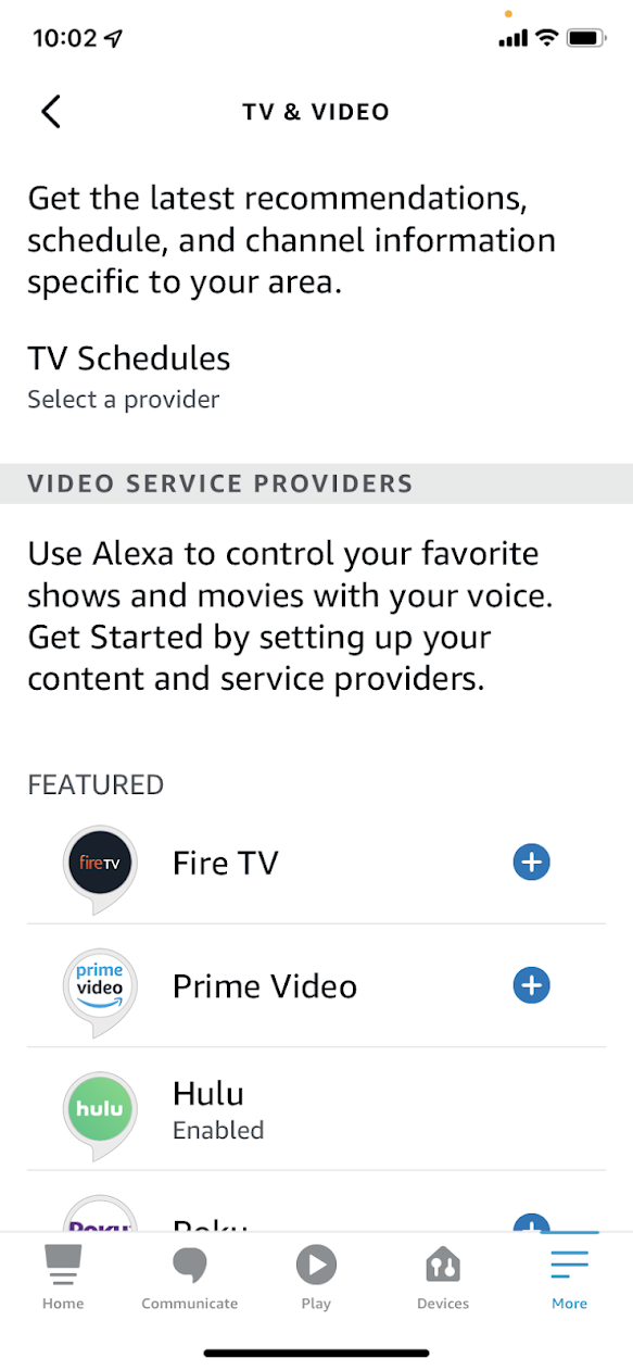 Выберите Fire TV в разделе Телевизор и видео