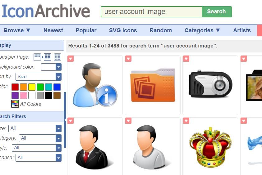 Сайт IconArchive