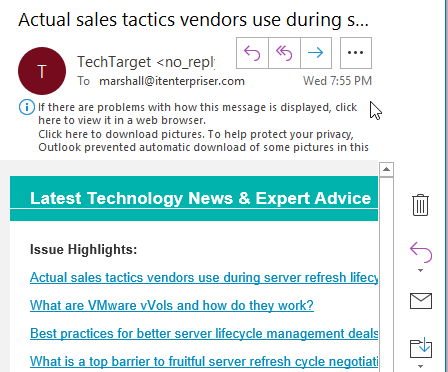 GIF: пересылка письма как вложение в десктопном Outlook