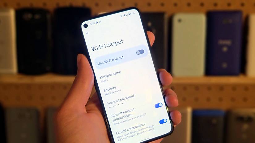 Настройки точки доступа Android.