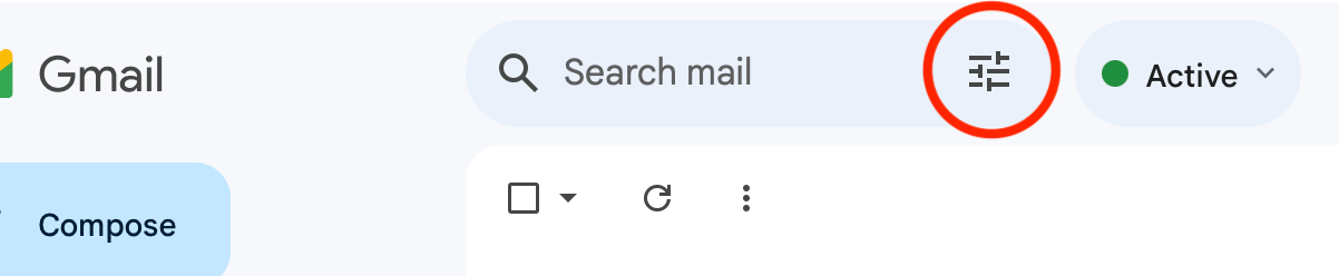 Открыть расширенный поиск в Gmail.