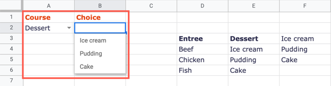 Проверка вариантов во втором зависимом списке