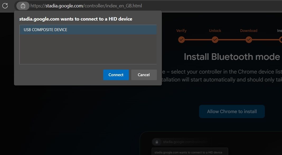 Обновление Bluetooth для Stadia