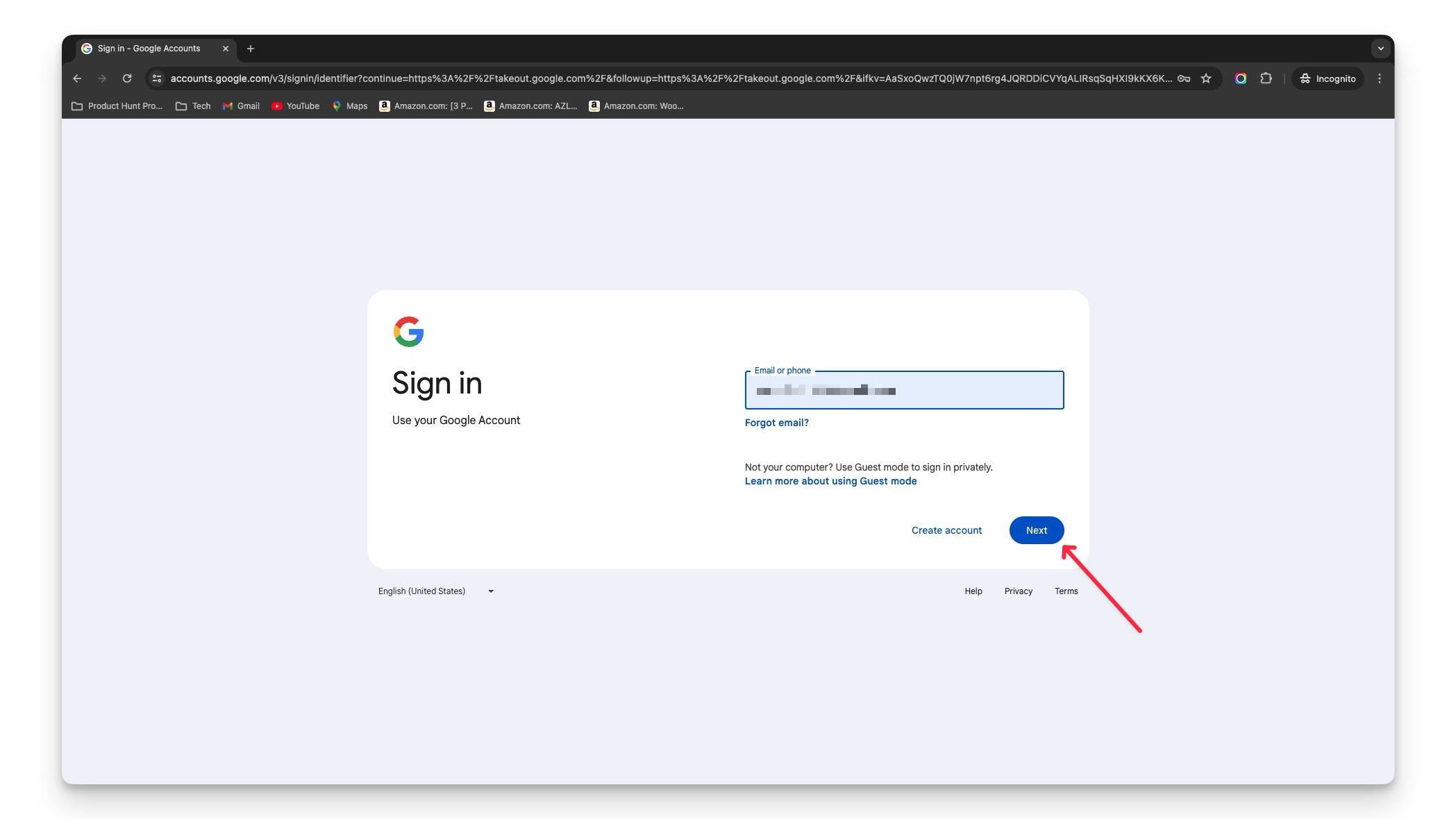 google sign in