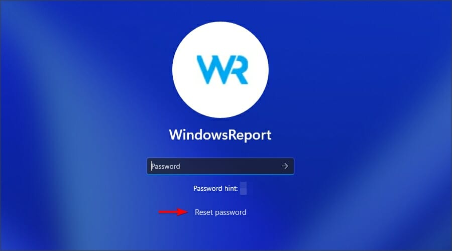 Opzione reset password nella schermata di accesso