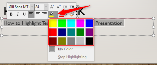 Выбор цвета маркера