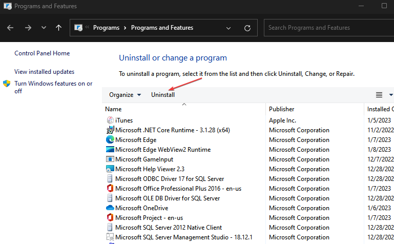 Окно «Программы и компоненты» с выделенным Babylon Translation Tool