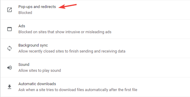 Проверка настроек всплывающих окон