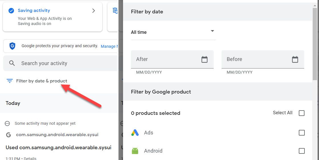 Используйте фильтр, чтобы выбрать тип данных.
