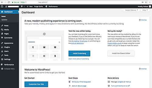 Панель администратора WordPress