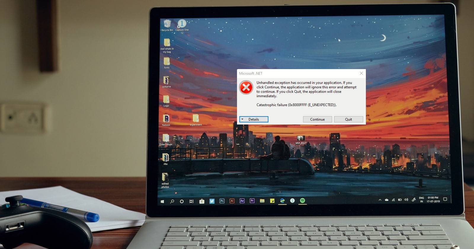 Как исправить Unhandled Exception в Windows