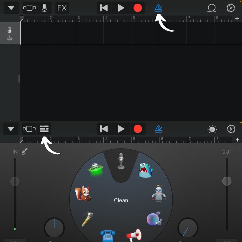 выключить метроном в GarageBand