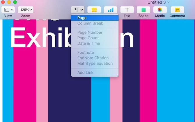 Панель инструментов Pages для добавления страниц