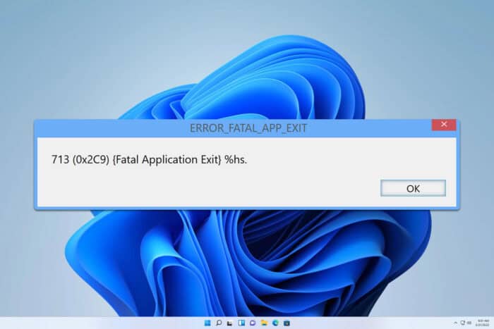 Как исправить ERROR_FATAL_APP_EXIT в Windows