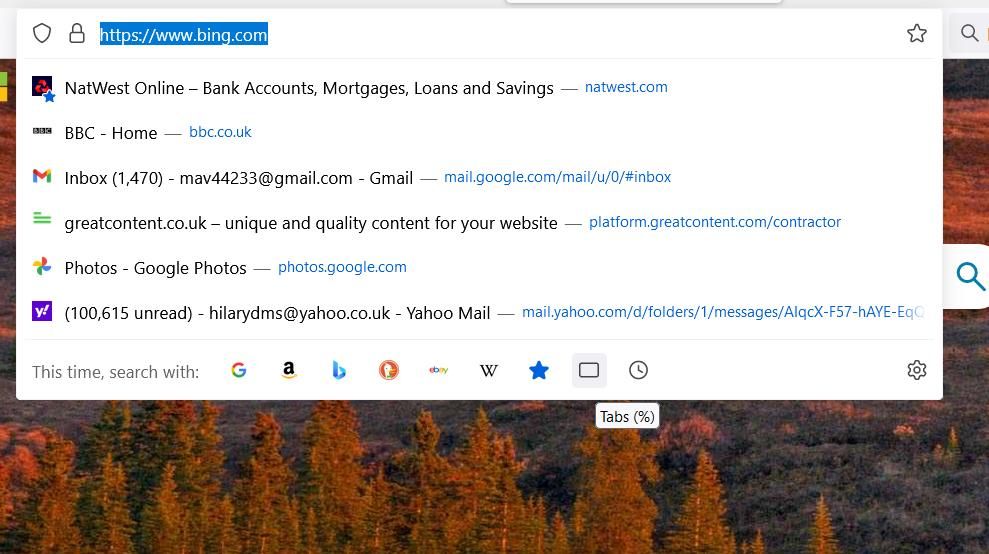 Кнопка Tabs в Firefox для поиска вкладок