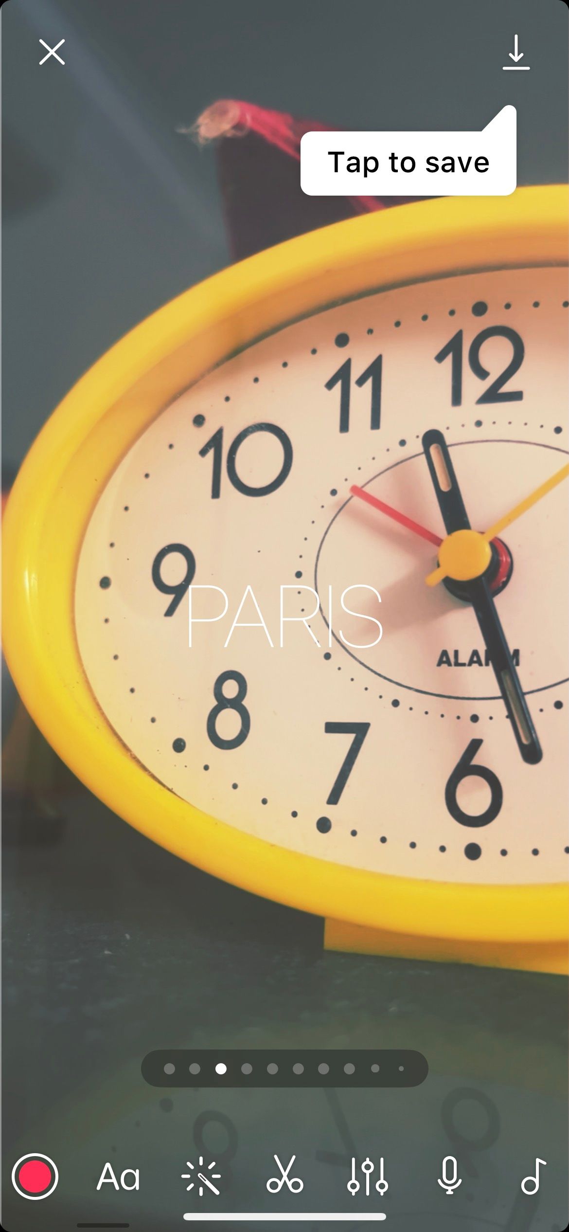 применение фильтра в Spark Camera