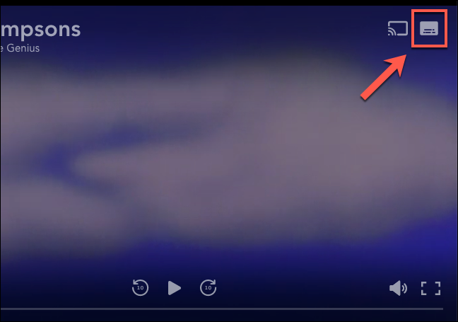 Иконка настроек языка в плеере Disney+, похожая на клавиатуру