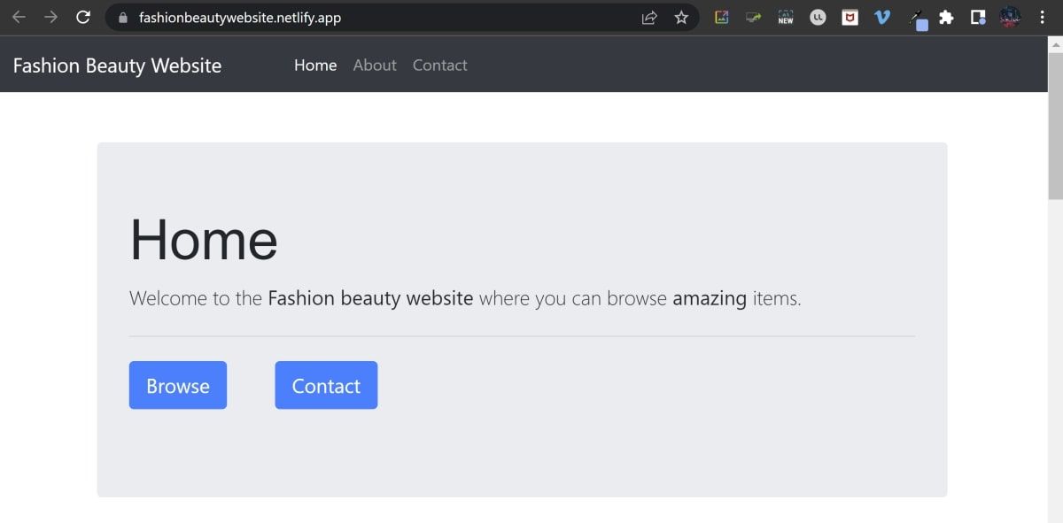 Просмотр сайта в браузере с новым именем