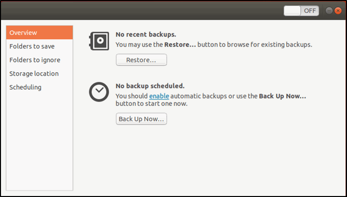 Интерфейс резервного копирования Ubuntu и советы по подготовке
