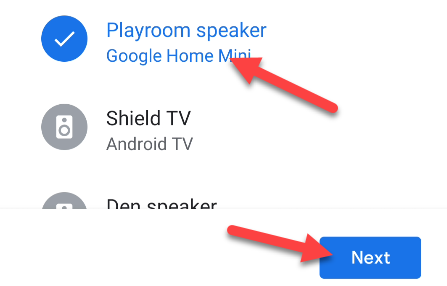 Select devices and tap 
